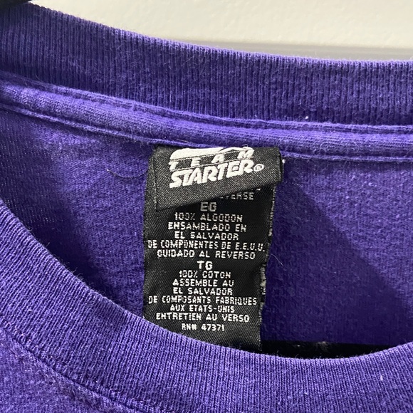 Team Starter 90s Vintage Men's XL Kansas State KUS Purple Tee - Picture 11 of 15
